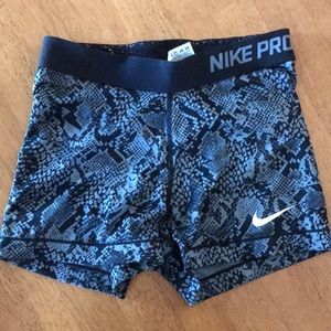 Nike pro shorts snake print